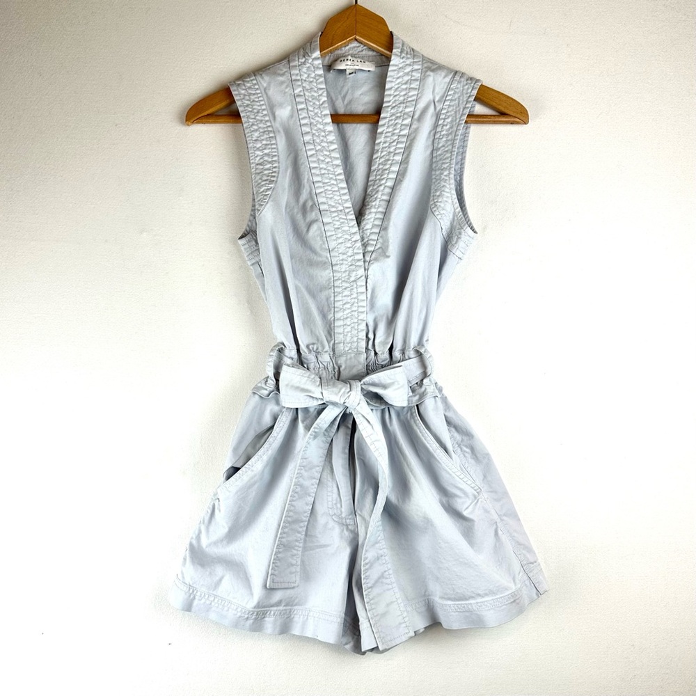 Derek Lam Collective‎ Cotton Sleeveless Short Romper
